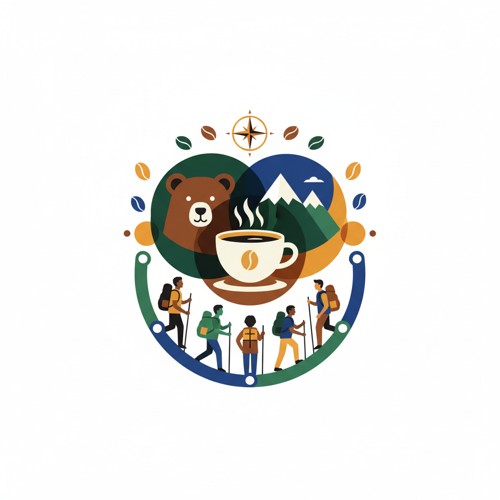 Illustration for Discover the Teddy Outdoors Community: Unite Nature Lovers and Premium Coffee Drinkers