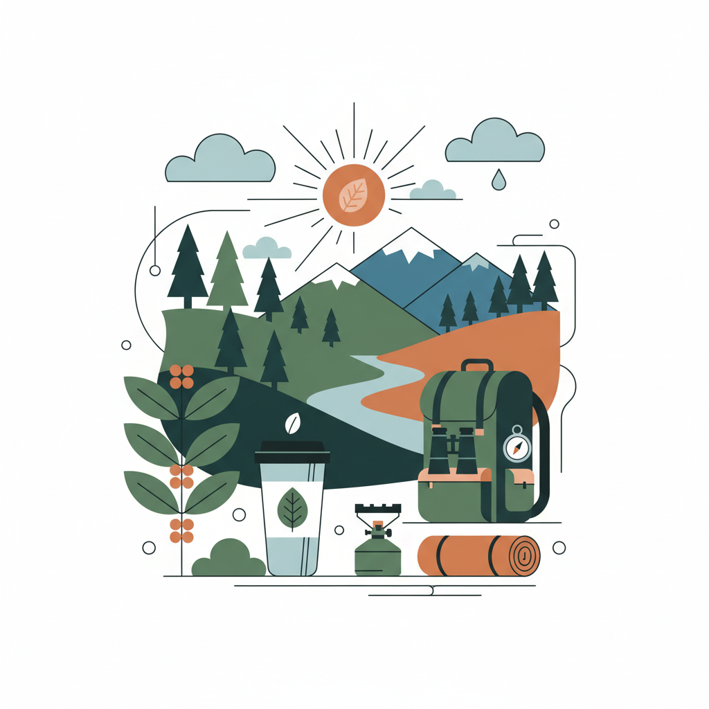 Illustration for Fuel Your Outdoor Lifestyle: Sustainable Coffee & Ethical Gear for Nature Lovers