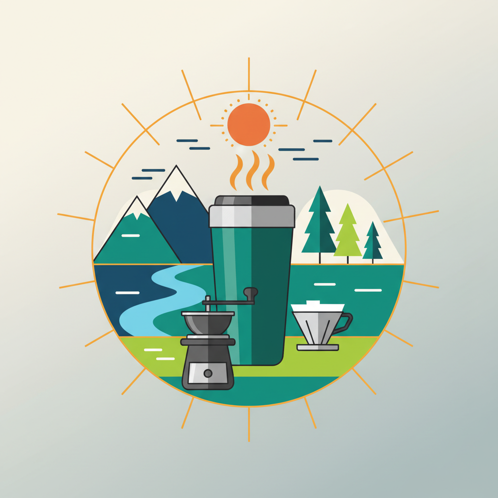 Illustration for Mastering Portable Coffee Brewing: Your Essential Guide to Elevated Outdoor Adventures